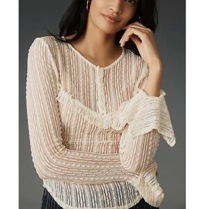 Anthropologie Elegant Cream Blouse